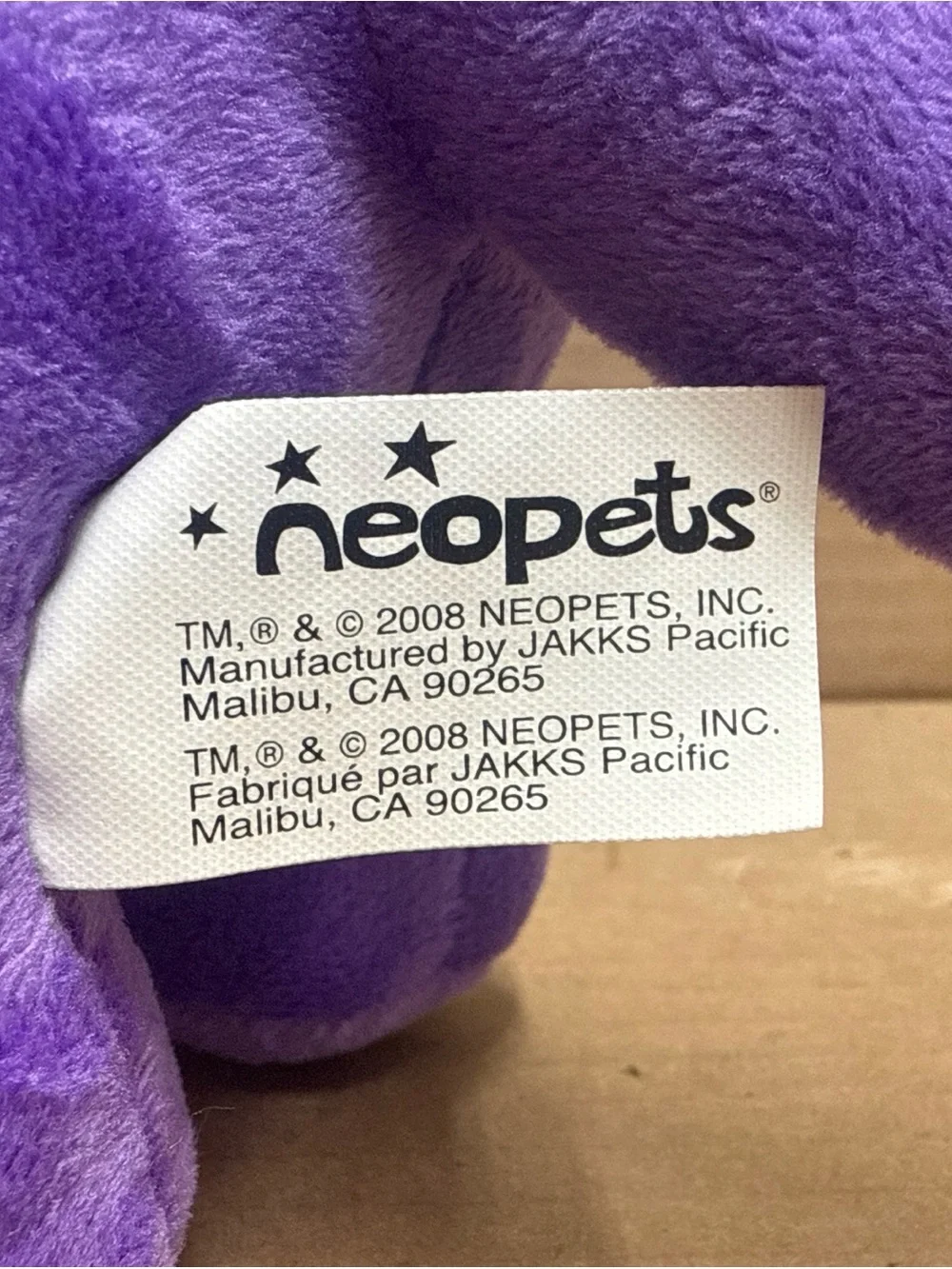 Excellent Neopets Jumbo Purple Aisha Plush 15